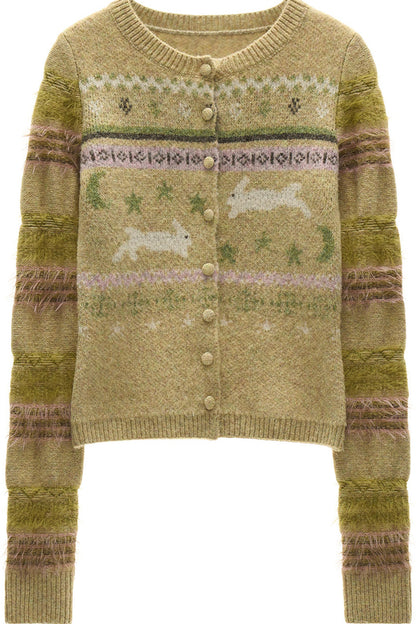 Fair Isle Knit Cardigan