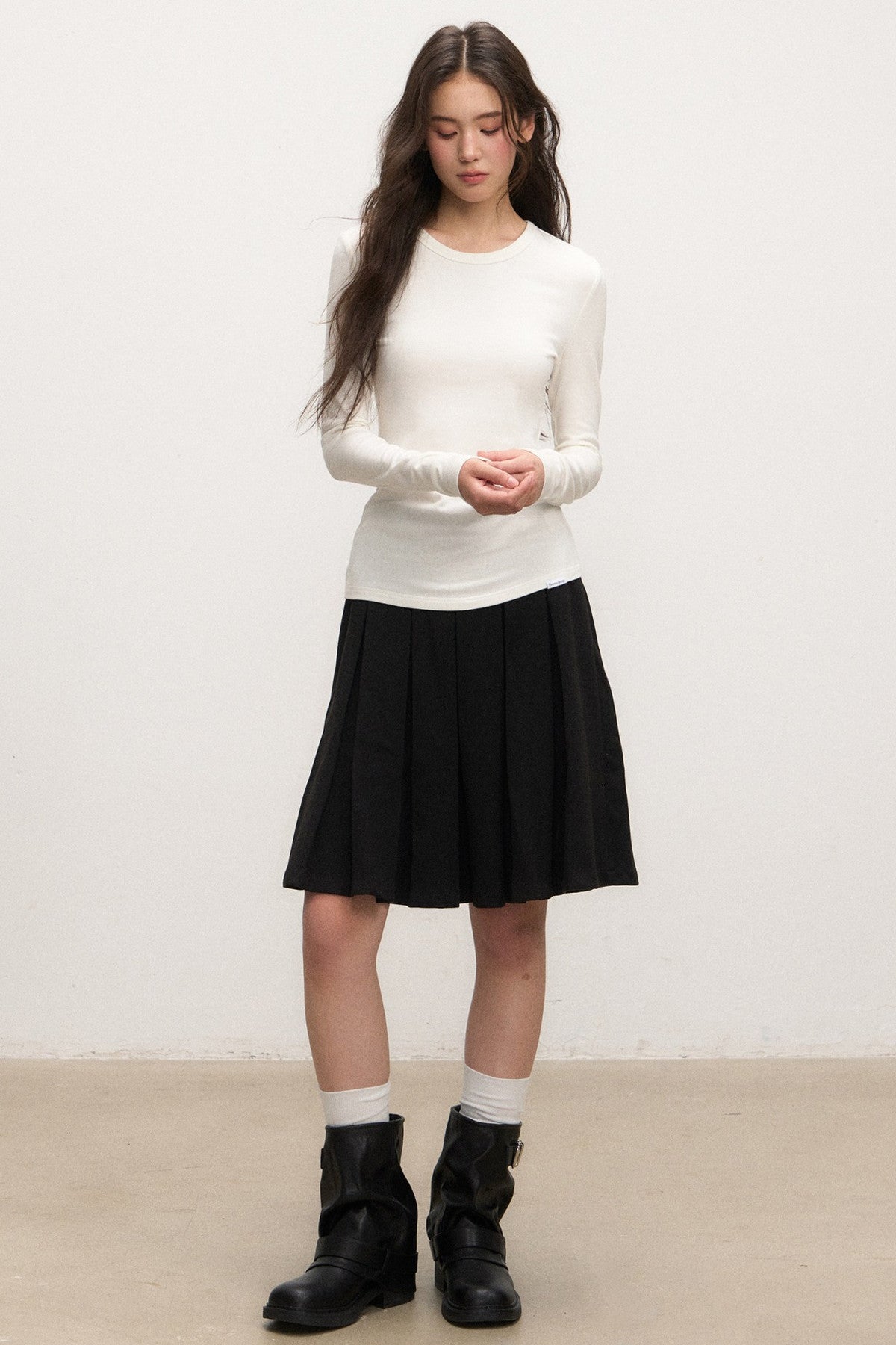 White Wool Knit Top Set-Up
