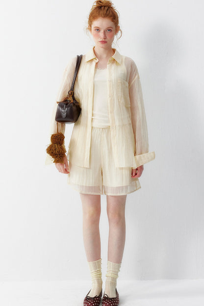 Korean Lightweight Summer Blouse Set-Up