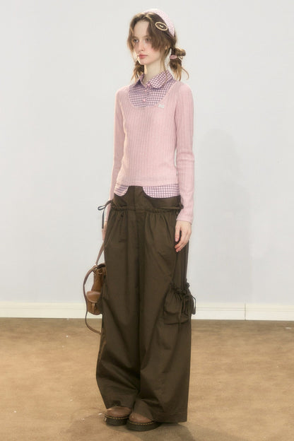High-Waisted Wide-Leg Cargo Pants