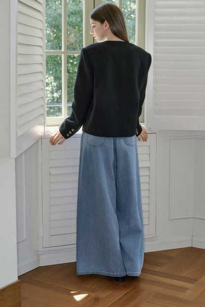 Pantaloni in denim a vita bassa