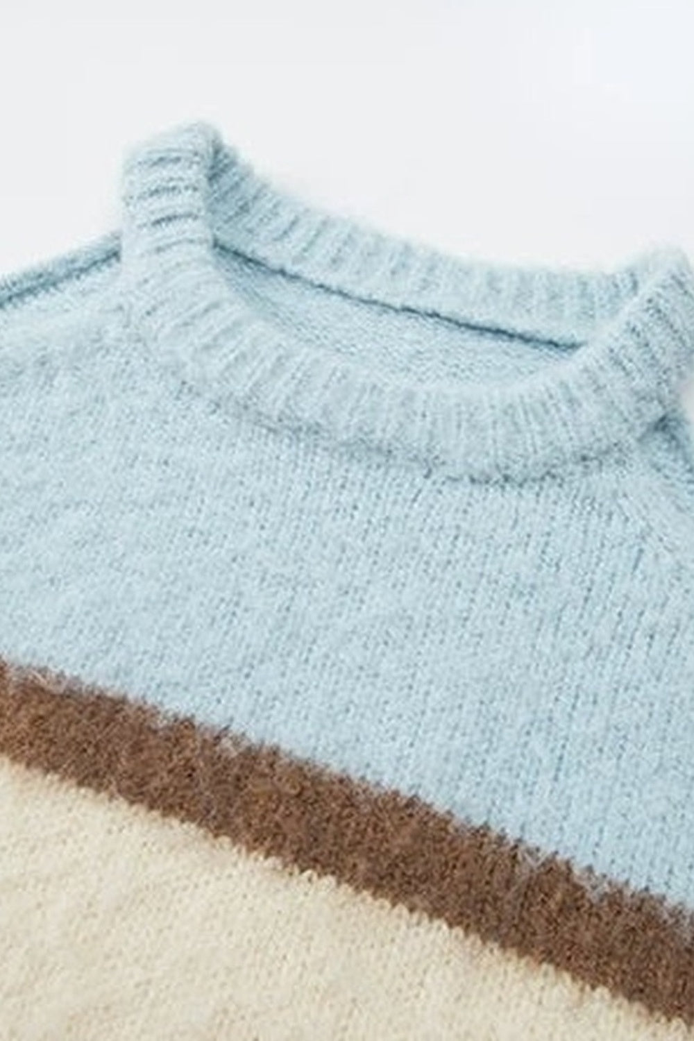 Off-Shoulder Striped Knit Sweater
