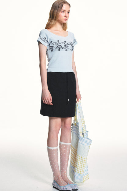 Maglietta in lyocell Tencel con spalle scoperte