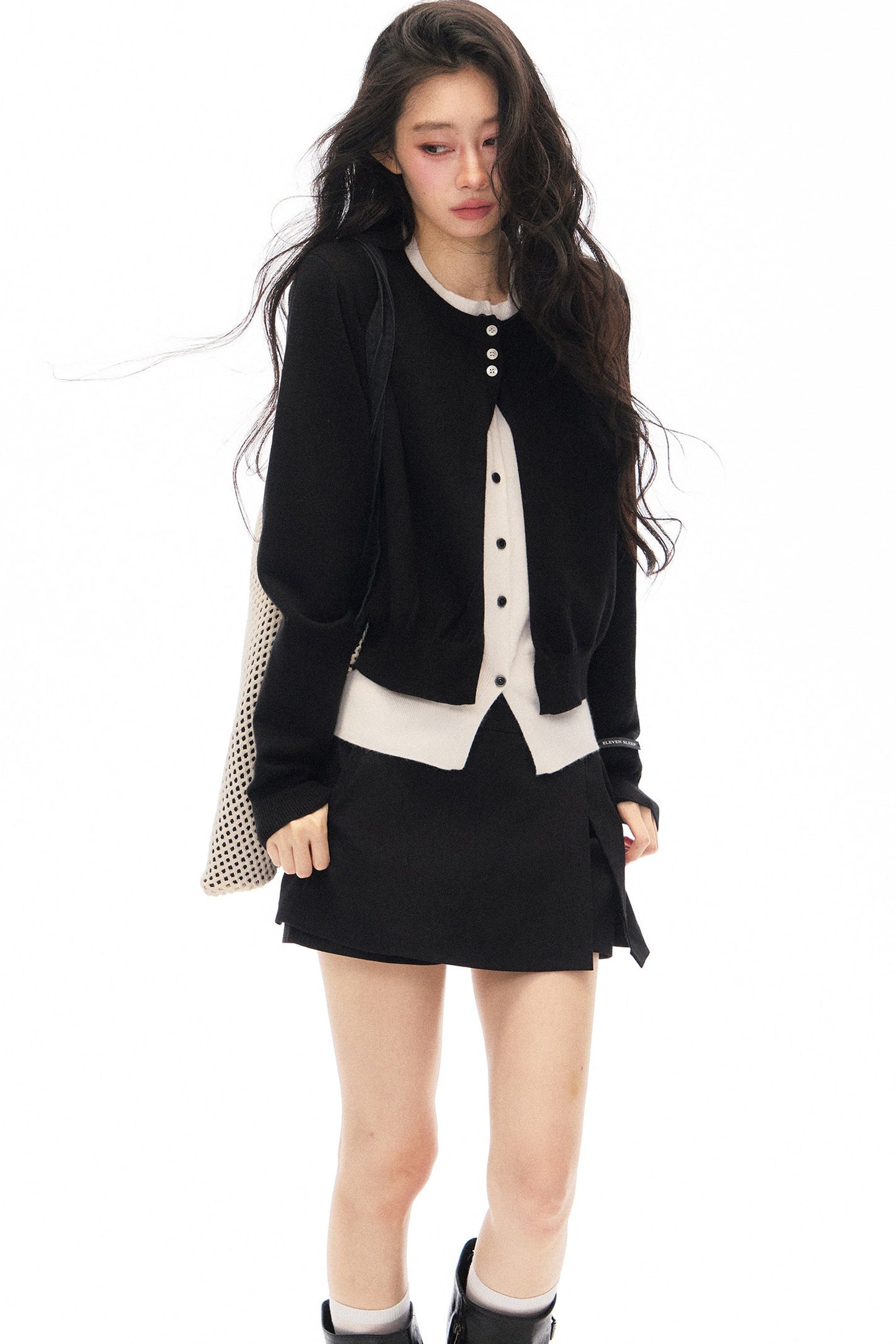 Knit Two-Piece Cardigan Jacket Set-Up
