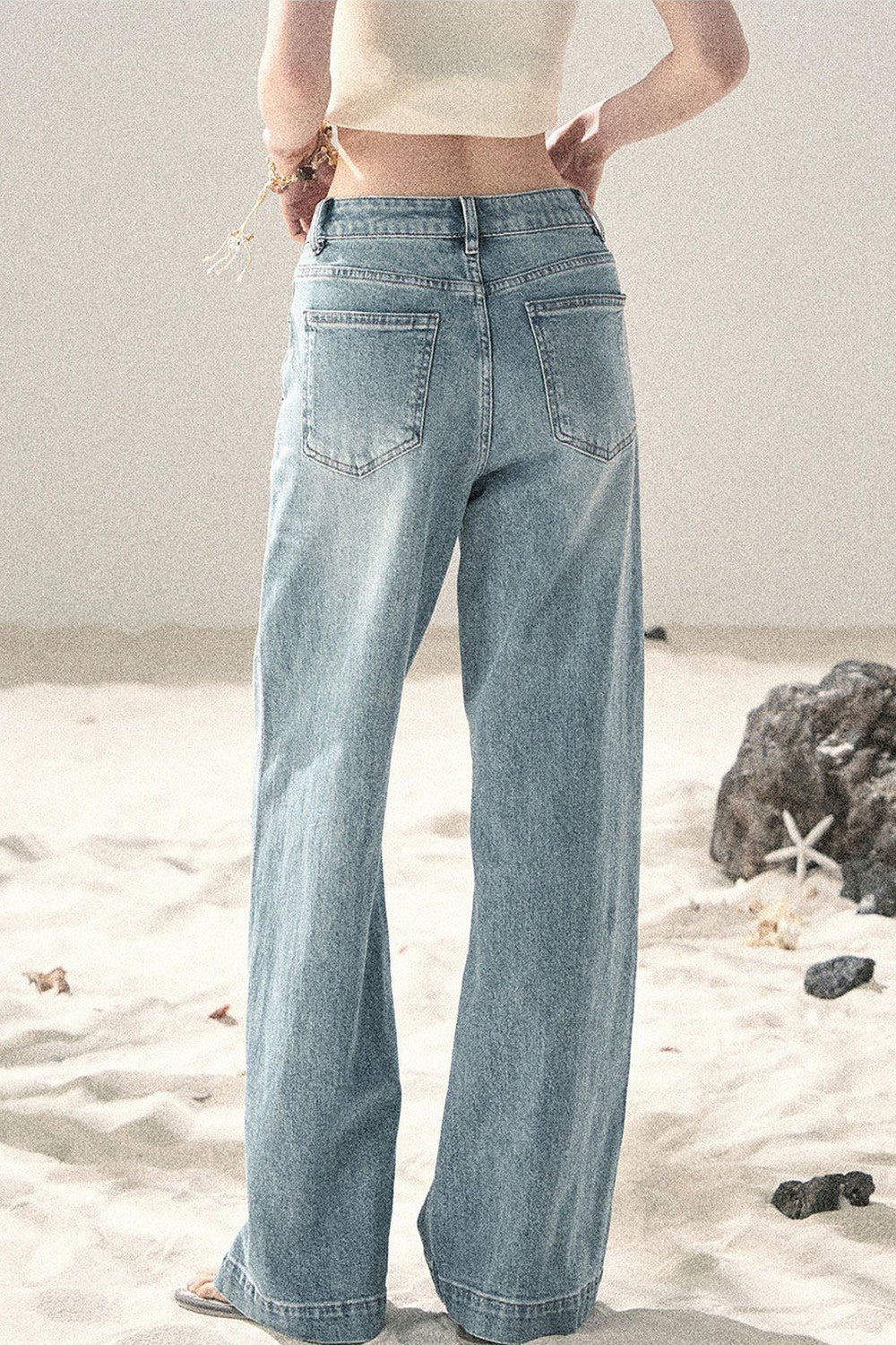 Sequin Straight Leg Jeans