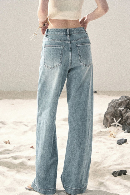 Sequin Straight Leg Jeans