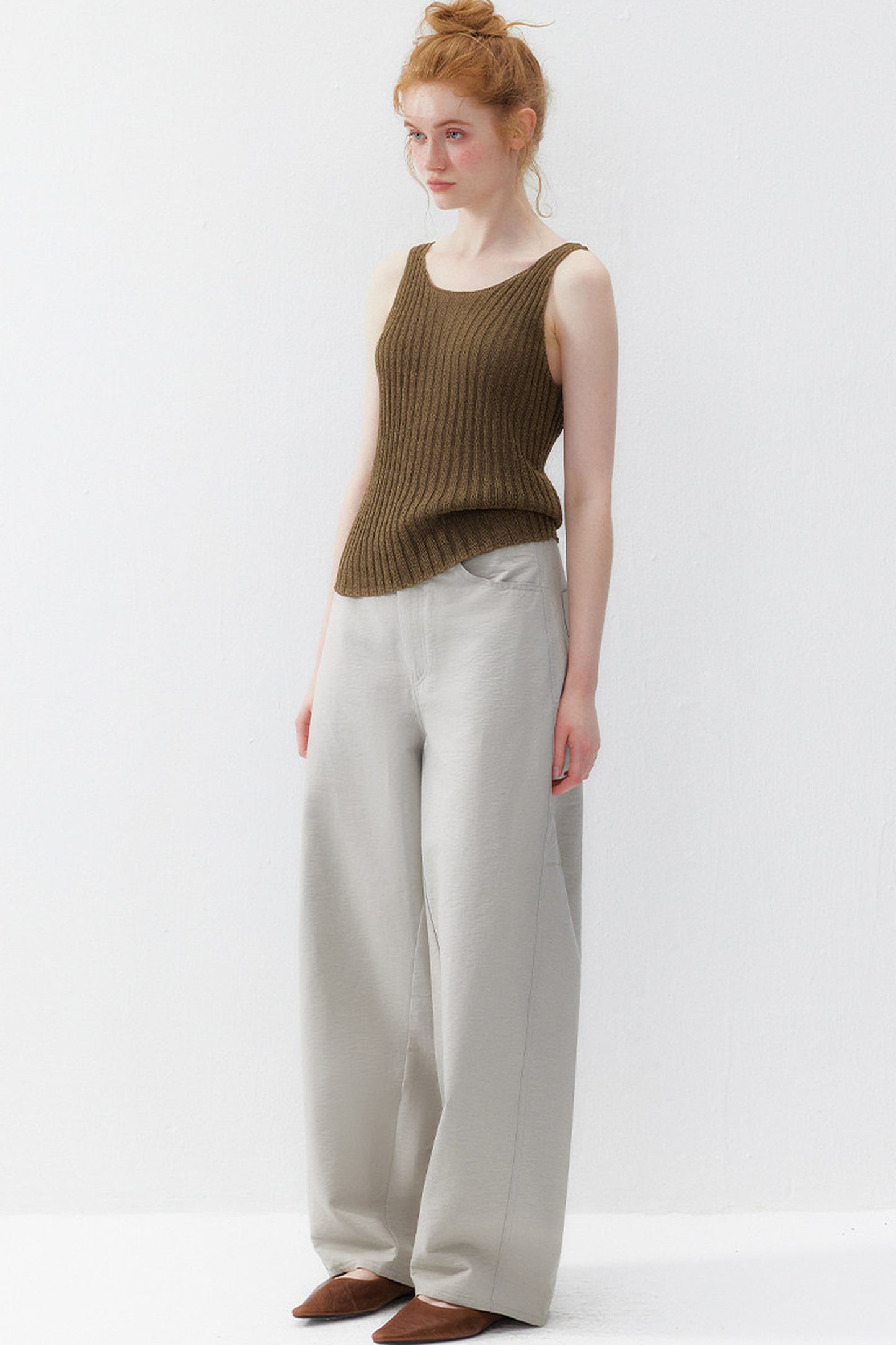 Hollow Ribbed Knit Camisole