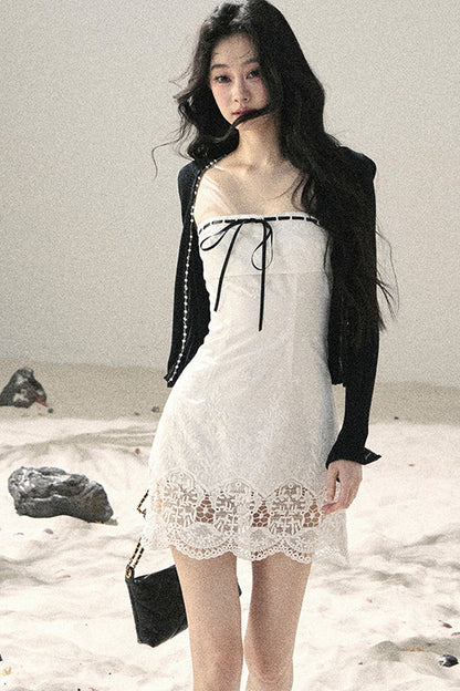 French Sun Protection Knit Cardigan Set