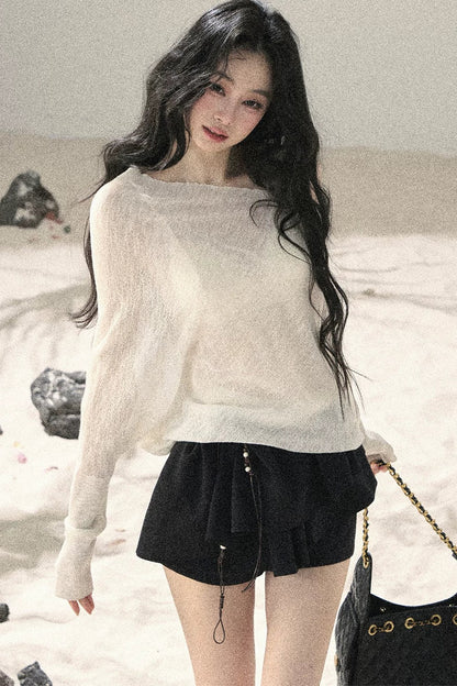 Conjunto de Top Hazy Mist Sin Hombros