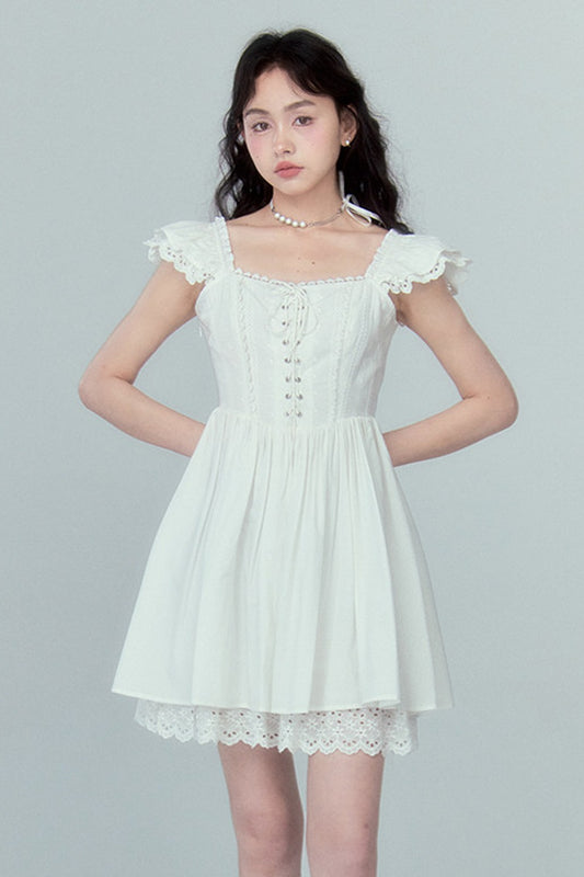 Jacquard Lace Patchwork Dress
