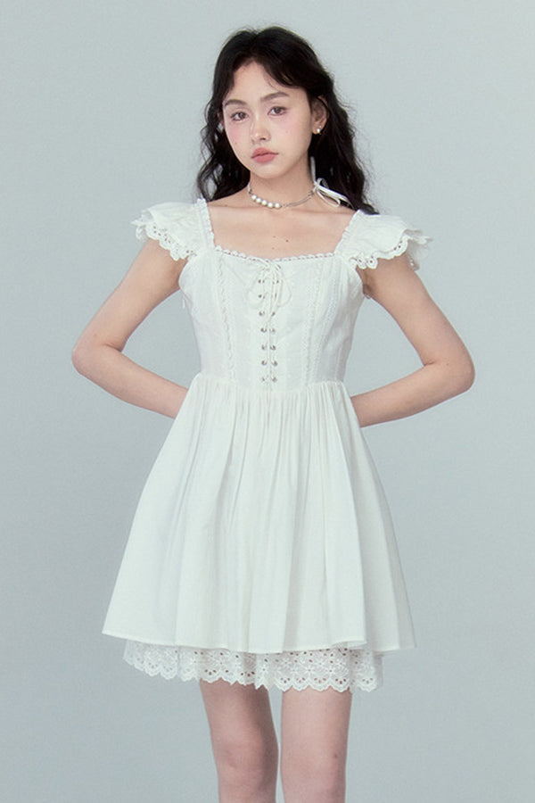 Jacquard Lace Patchwork Dress