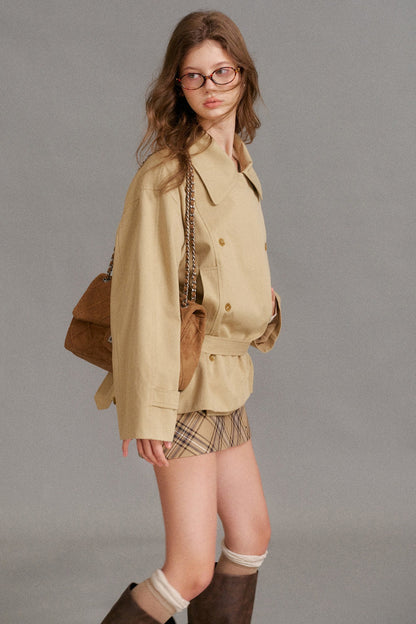 Structured Short Trench Coat