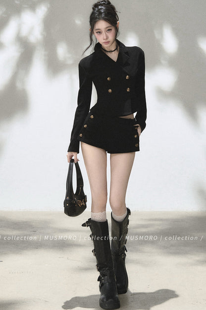 Corduroy Jacket and Skirt Set