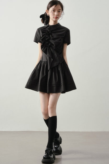 3D Floral Shirt Dress