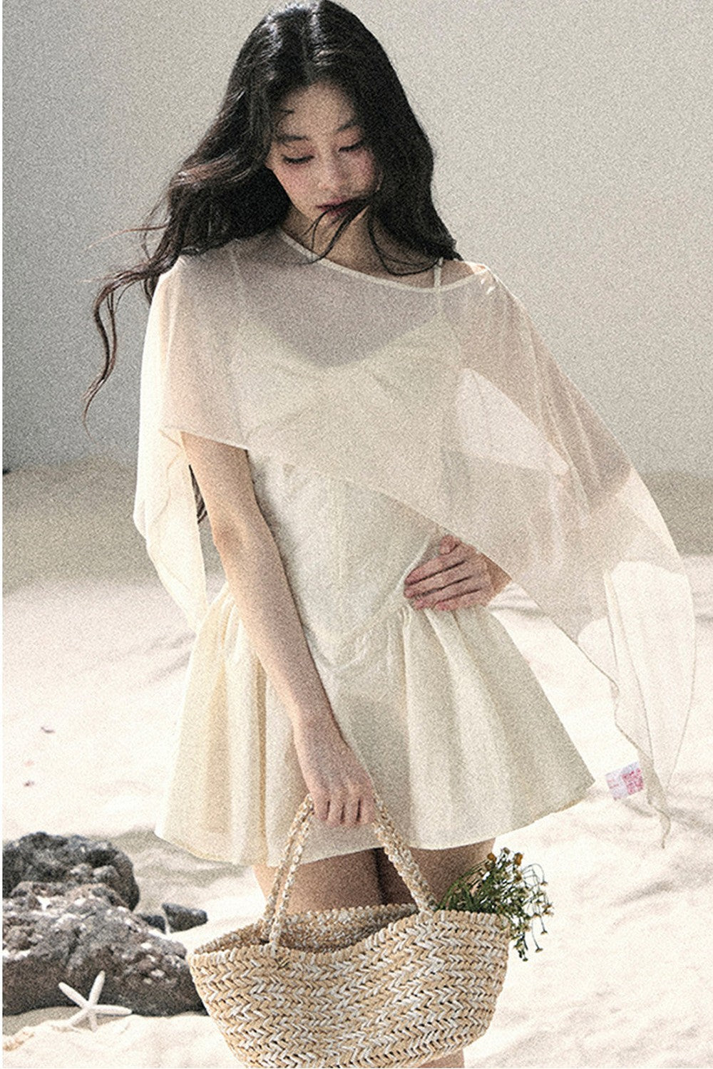 Misty French Puffy Dress Set