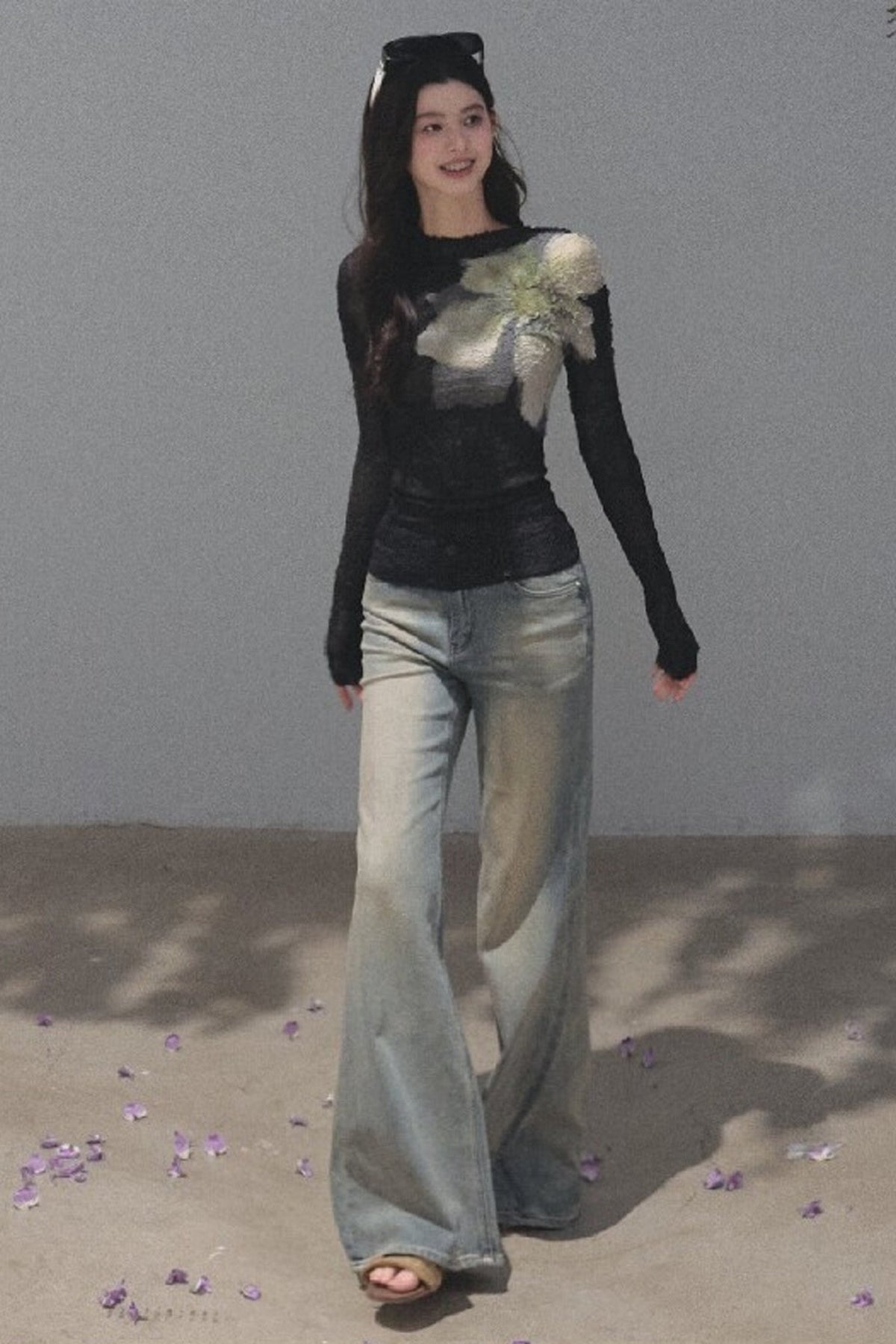 Two-Way Long-Sleeved Knit Base Layer Pullover