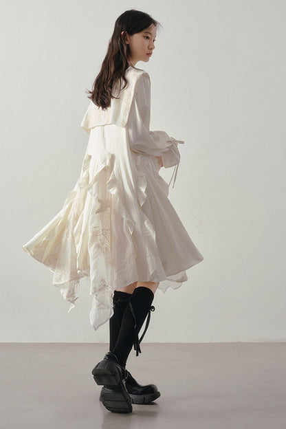 Embroidery Shawl Dress