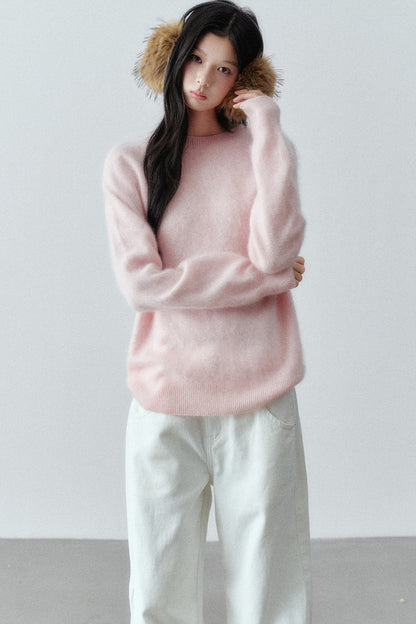 Brushed Cashmere Mulberry Silk Sweater