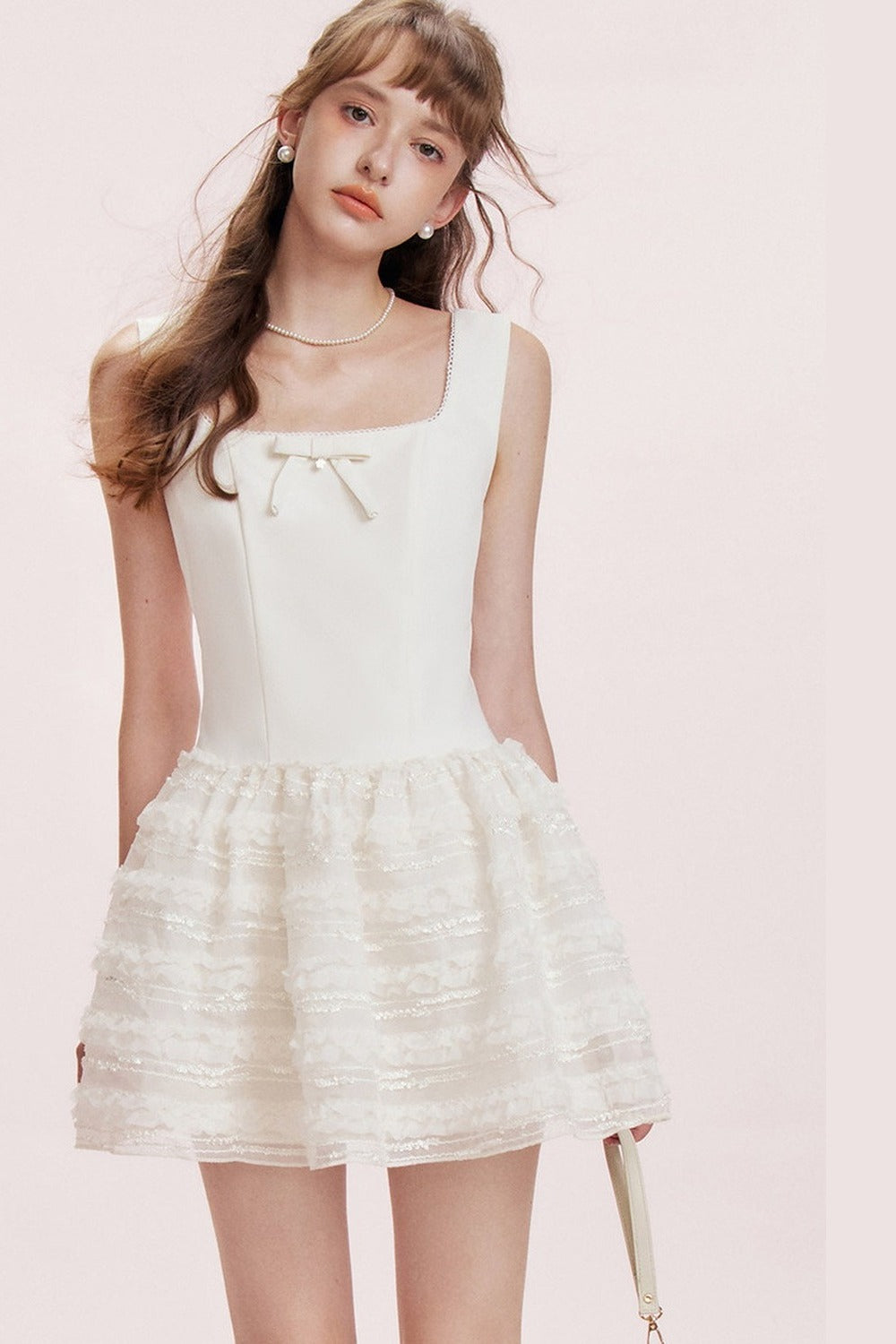 Moonlight White A-Line Dress