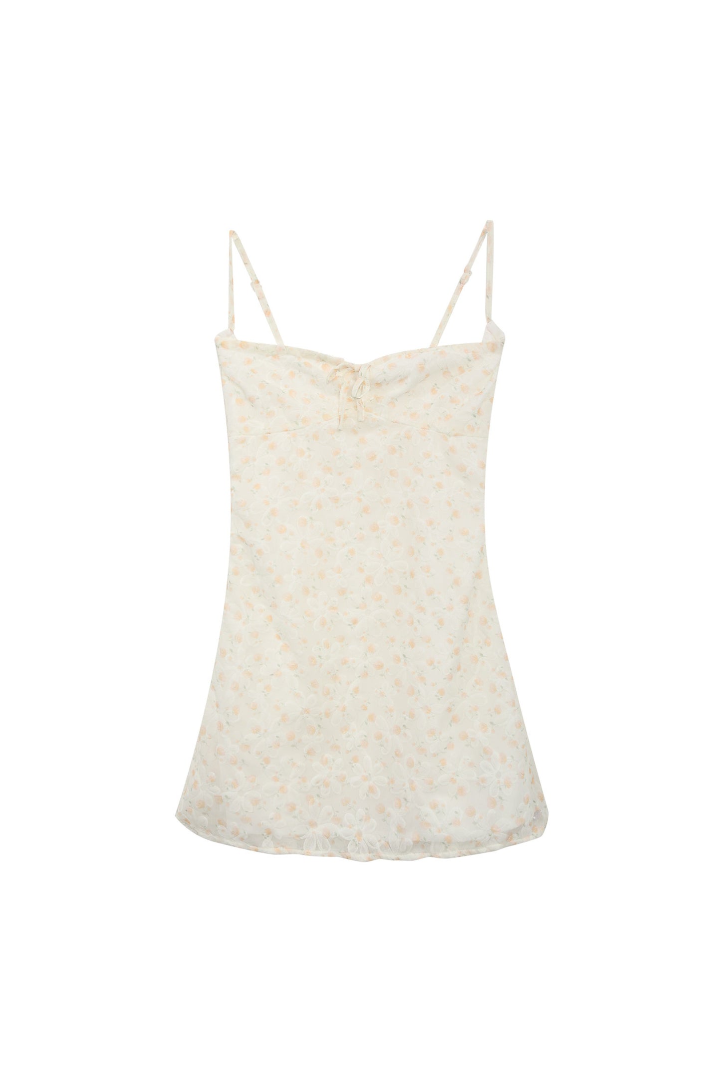 Floral Camisole Dress and Knit Cardigan Set-Up