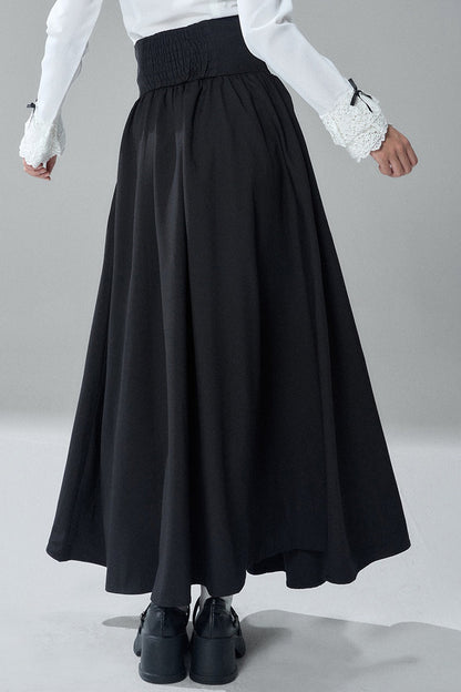 Gothic Black Skirt and White Shirt Set-Up