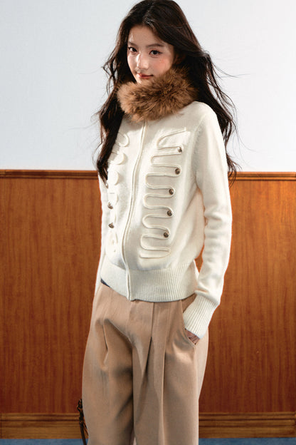 Retro Napoleon Zipper Sweater