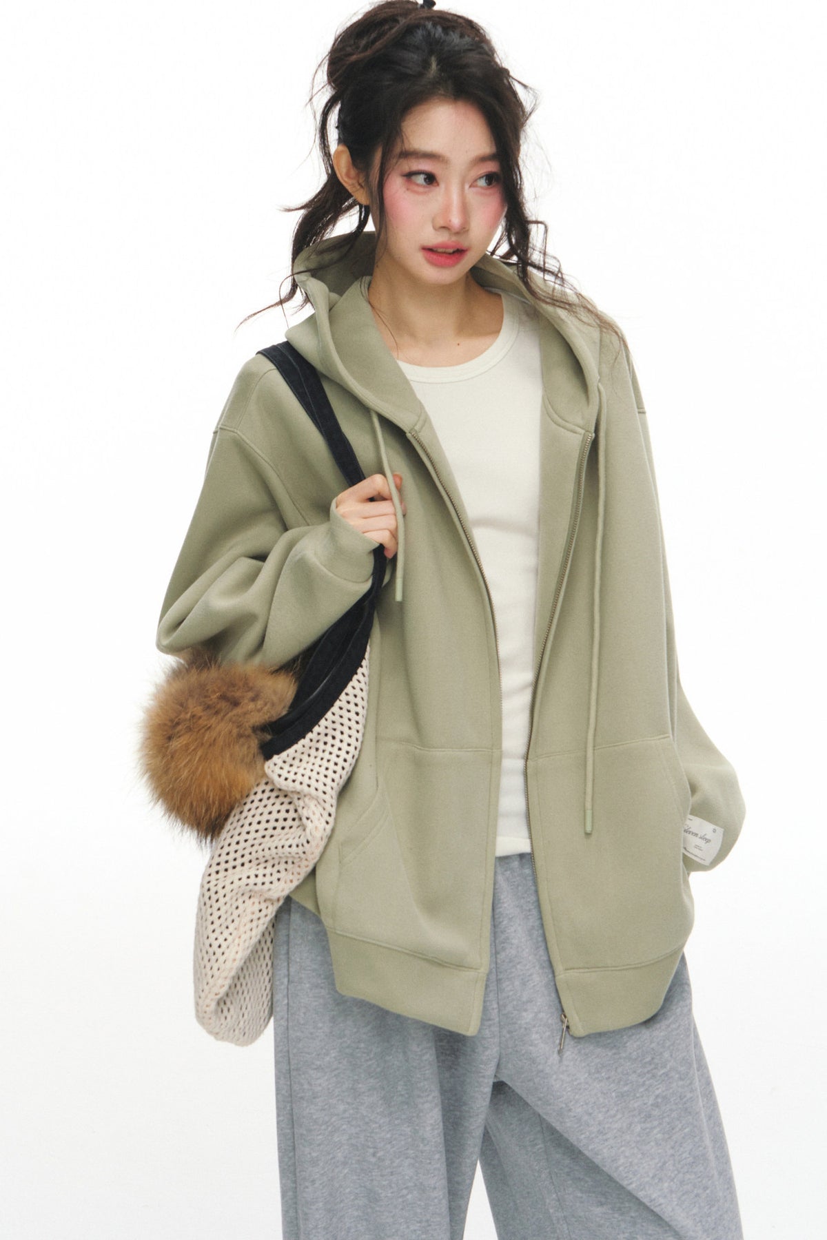 Loose Zip-Up Hoodie