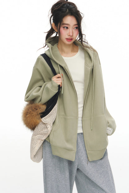 Loose Zip-Up Hoodie