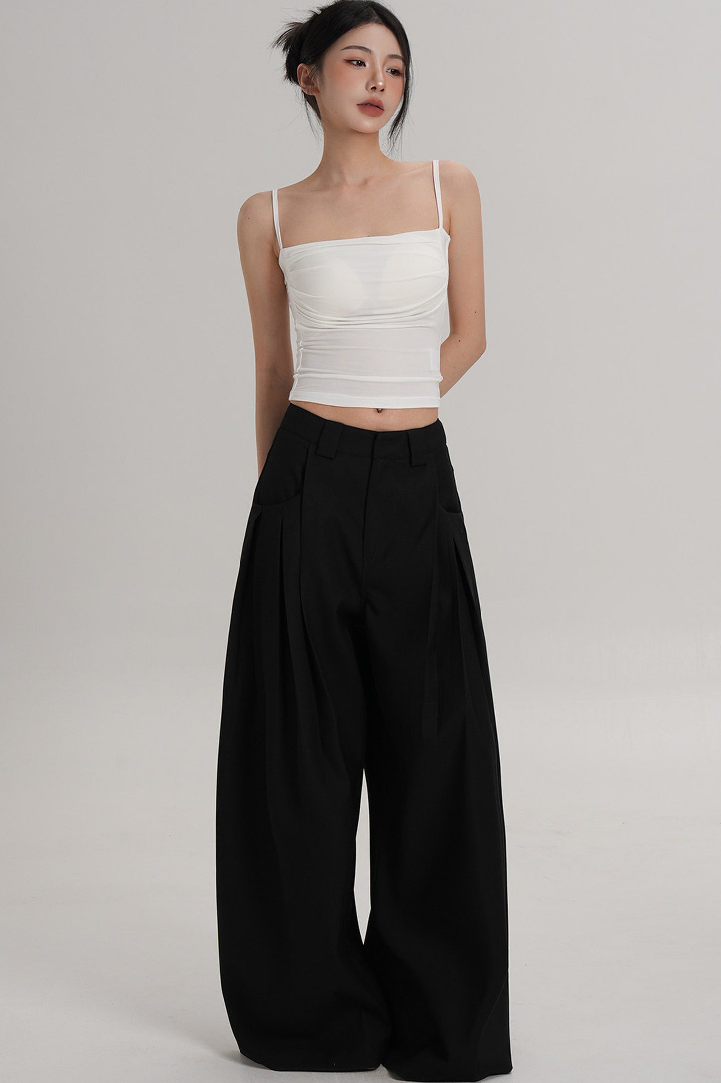 Elegant Pleated Camisole Top