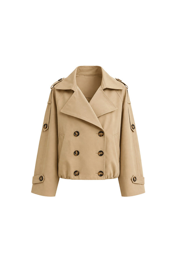 Brown A-Line Skirt Jacket Set-Up