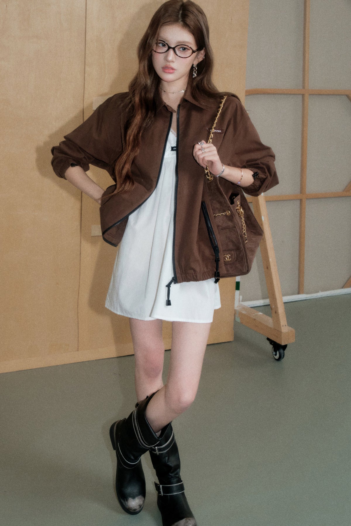 Cotton Jacket and Suspender Dress Set-Up