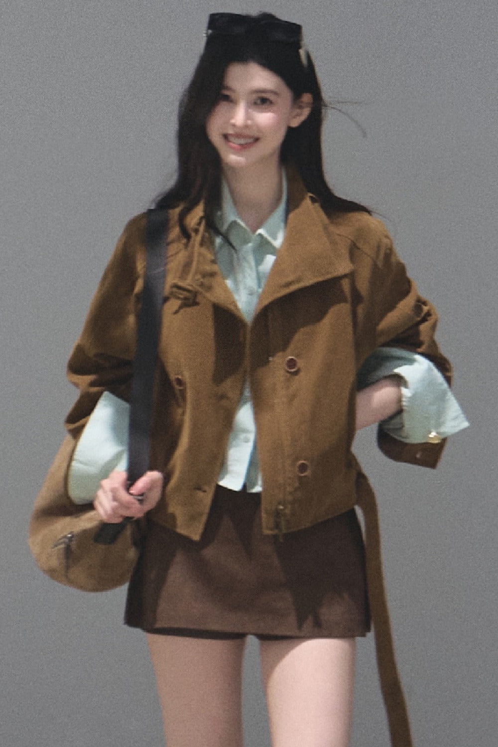 Maillard Retro Suede Skirt