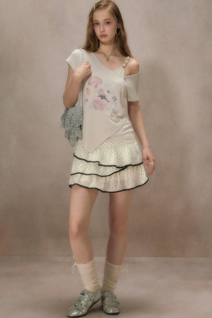 Dot Truffle Irregular Cake Skirt
