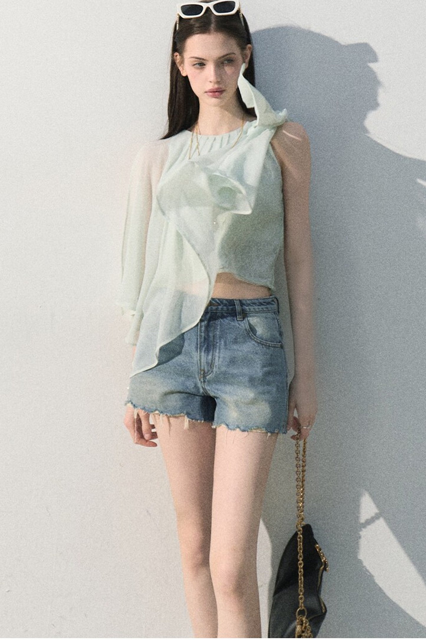 Vintage Distressed Denim Shorts