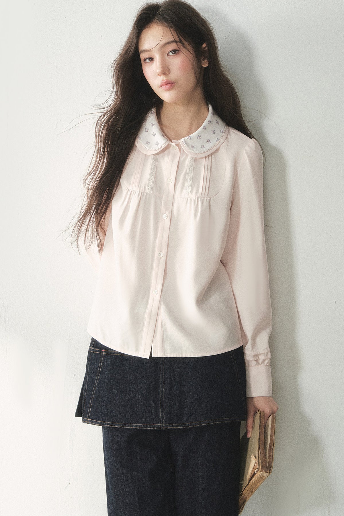 Lyocell Doll Collar Blouse