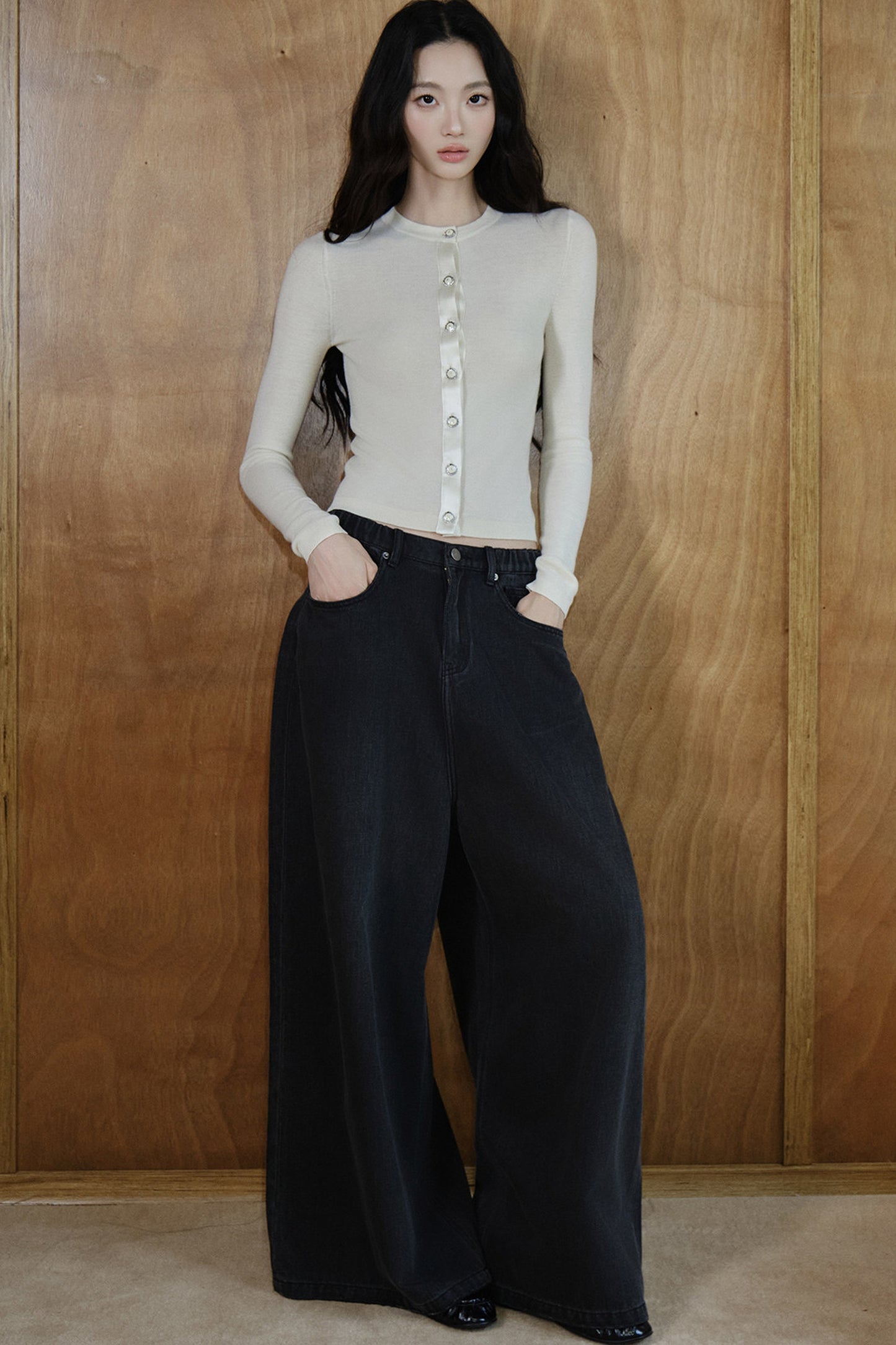 Pure Wool Button Knit Top