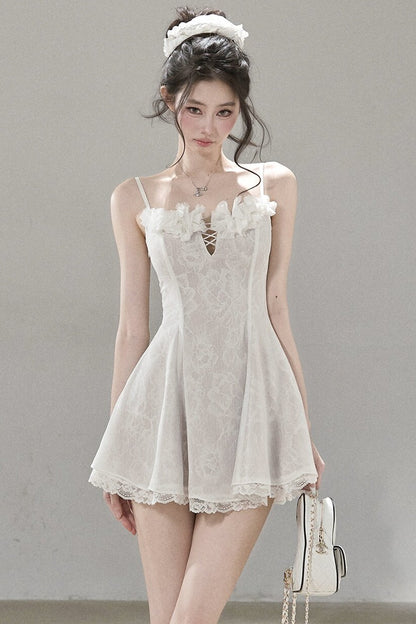Lace Mesh Floral Dress