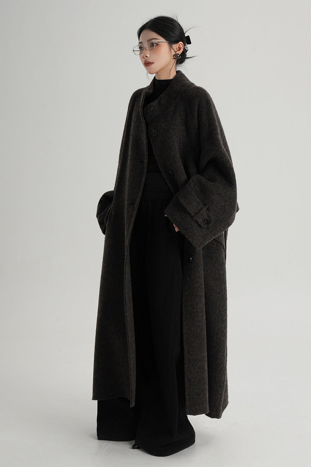 Mid-Length Double-Sided Wool Coat