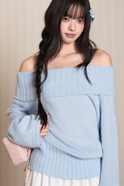 Off-Shoulder Knit Top