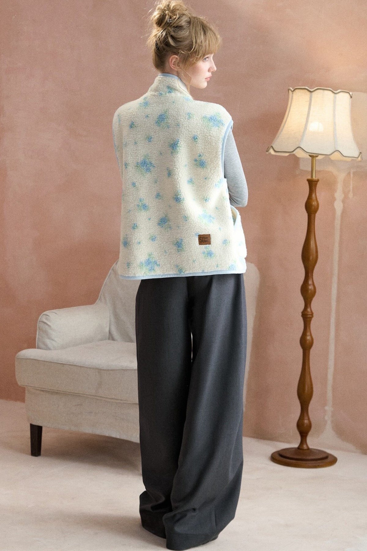 Floral Fleece Vest