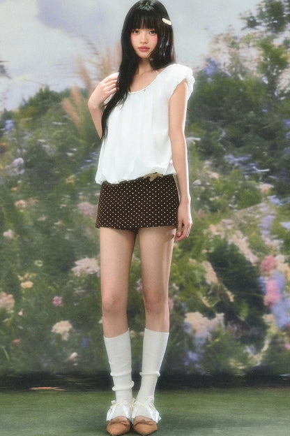 Retro Puff Sleeve Babydoll Blouse