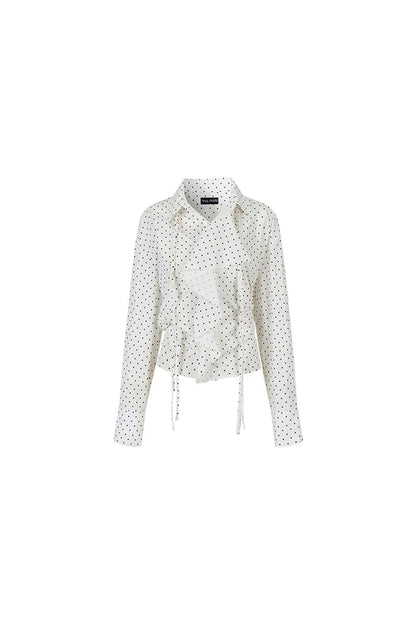Layered Cropped Long-Sleeve Shirt