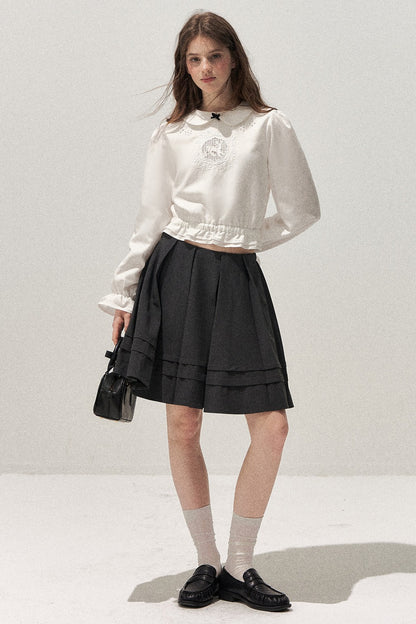Lyocell Deer Collar Blouse