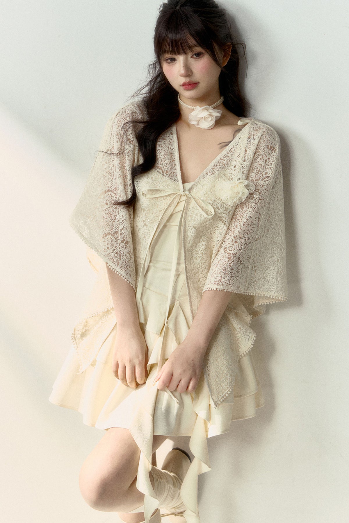 Floral Ballet Suspender Waist Dress