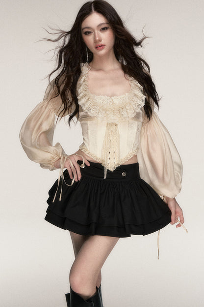 French Napoleon Style Short Jacket and Skirt Set-Up