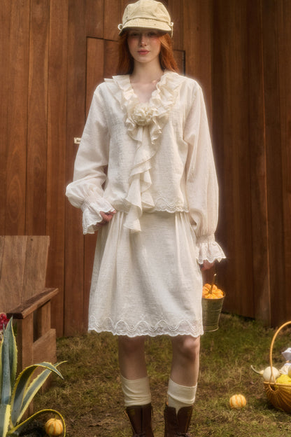 Tencel Cotton Lace Trim Set