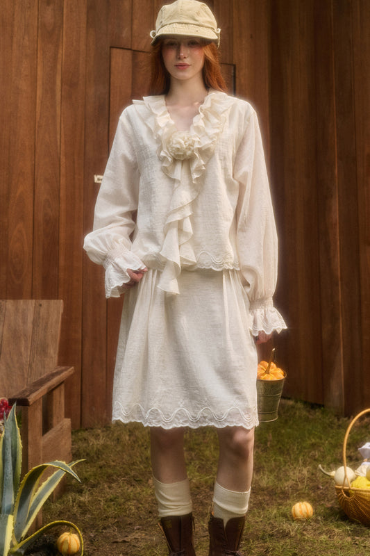 Tencel Cotton Lace Trim Set