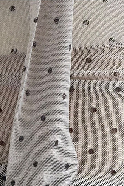 Polka Dot Mesh Top and Skirt Set-Up