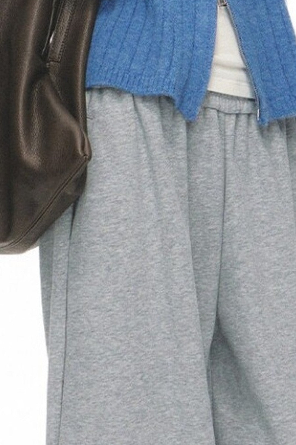Blue Knitted Cardigan Set-Up