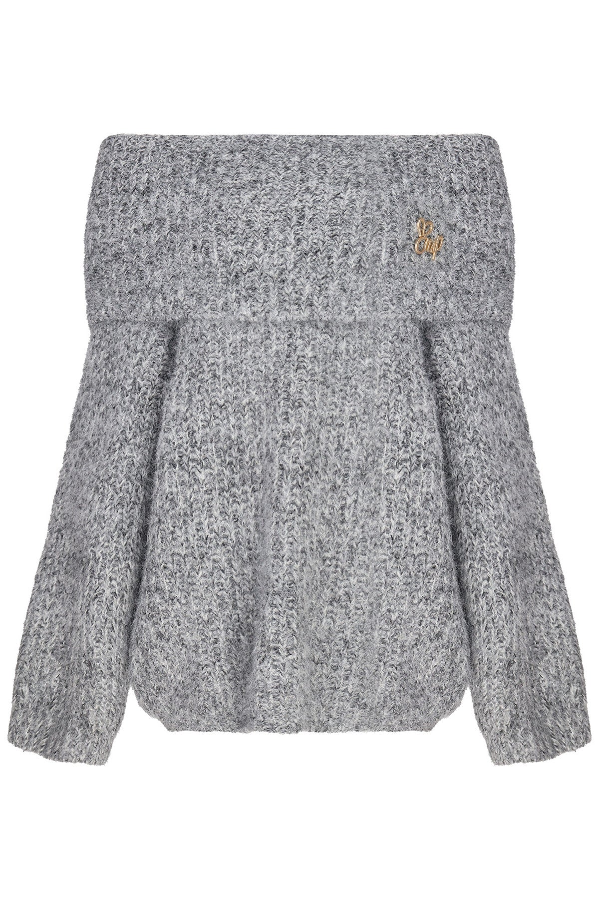 One-Shoulder Wool Knit Top and Pants Set-Up